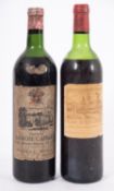 One Ch. Cos D'Estournel St. Estephe 1974. and one Ch. La Rose Capbern St. Estephe 1959.