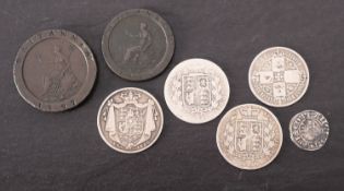 1836 Halfcrown with 1875/80 and 1853 Florin.