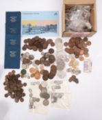 Collection of coins including silver 3d Australian Florins 19134, two 1951 and 1955 and 1954,
