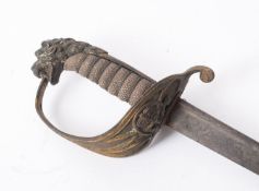 A 19th century Royal Navy regulation pattern officer's sword,