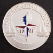 A 1951 Festival of Britain Regatta enamelled medal