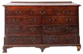 A oak mule chest, early 19th Century, th