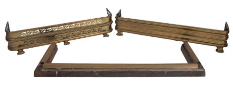 Two similar brass fenders, mid 19th cent