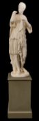 A painted plaster model of the Diana de