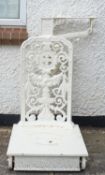 A Victorian painted cast iron weighing s