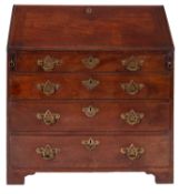 A George III mahogany bureau, circa 1770