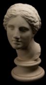 A plaster model of the head of the Venus