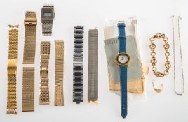 Omega Equinox Reverso stainless steel watch case, plus a Jean d'Eve watch with box,