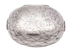 A William and Mary silver 'squeeze action' spice box by Thomas Tysoe, London, circa 1690,