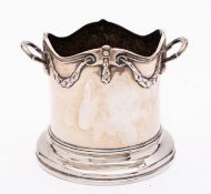 A George V silver soda water siphone coaster by Robert Pringle & Sons, London 1925,