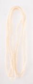 A long string of freshwater pearls, pearls approx. 5mm to 6mm, length approx. 250.0cm, 113.3grams.