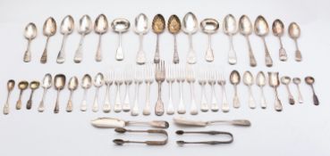 A mixed group Exeter silver flatware,