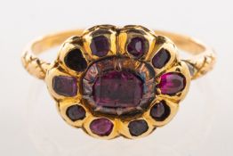 A Georgian ruby ring,