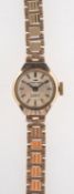 Jaquet-Droz, a 9ct gold vintage wristwatch the mechanical wind stamped 17 jewels, Incabloc,