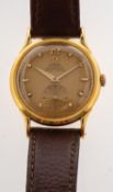 Omega Centenary Automatic Chronometer a gentleman's gold wristwatch the dial signed Omega Automatic