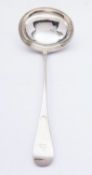 A Victorian Old English pattern silver soup ladle by Josiah Williams & Co (George Maudsley Jackson),