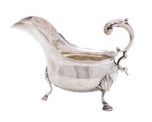 A Victorian silver sauce boat by Charles Boyton (III), London 1900, in the George III style,