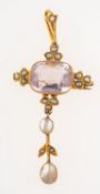 A Victorian pendant & brooch,