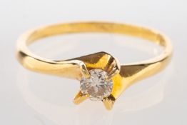 A single stone diamond ring,