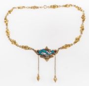 A Victorian 'Forget me not' necklace,