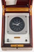Omega Megaquartz, a mahogany marine chronometer, High Frequency 1010 1Hz-1v,