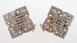 An impressive pair of Indian handmade earrings,
