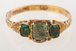 An antique ring, an ornately foliate engraved ring, (possibly Georgian?),