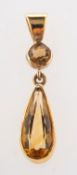 A citrine pendant,