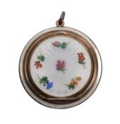 A George V silver and enamel compact, import marks for Stockwell & Co (George Stockwell),