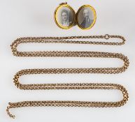 A Victorian locket and a chain,