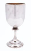A Victorian silver cup, makers mark and date letter rubbed,