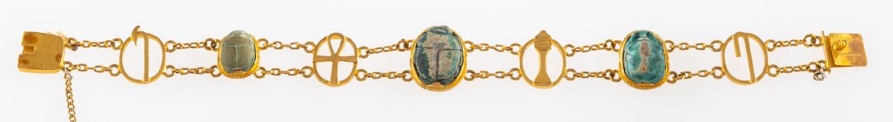 A scarab beetle bracelet,