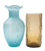 Two art glass vases,