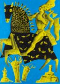 *Clive Hicks-Jenkins (Welsh, b. 1951) - The Green Knight at Camelot - Gouache - 40 x 28.5cm - 60.