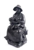 After Pierre-Auguste Renoir (1841-1919), a patinated bronze group of a nursing mother with infant,