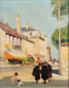 Jules Rene Herve (French, 1887-1981) - Place Diderot, Langres.