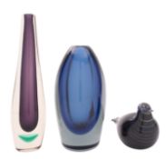 Three pieces of Scandinavian glass,