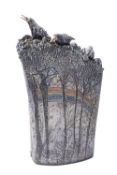Blandine Anderson [Contemporary], a stoneware sculpture Rainbow Rookery,
