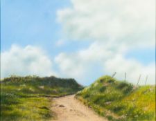 *Annabel Greehalgh (Contemporary) - The Coast Path - Pastel - 50 x 64cm - Signed and dated 2003