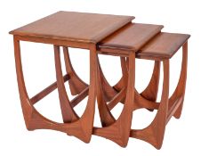 A nest of three G-Plan 'Astro' teak occasional tables,