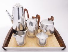 A Picqout Ware New Made 'magnalium' tea /coffee service,