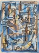 William Black (British, 20th Century) - Harbour - Pen, ink and watercolour - 20 x 14.