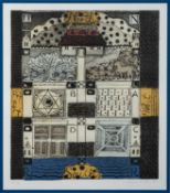 British School, Contemporary - Two large colour prints of garden designs - Each 50.