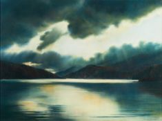 *Annabel Greehalgh (Contemporary) - Cloud Break over an Upland Lake - Pastel - 58 x 67cm - signed