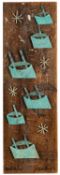 William Black (British, 20th Century) - Starlit Harbour - Copper on wood - 63.