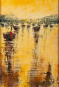 Susanna Lance (British, Contemporary) - 'Boats at Rest' - Gouache - 52.