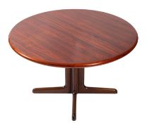 A Danish rosewood extending dining table, by Gudme Mobilfabrik,