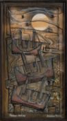 William Black (British, 20th Century) - Harbour Nocturne - Pen,