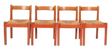 Vigo Magistretti (1920-2006) for Habitat, a set of four beech side chairs,