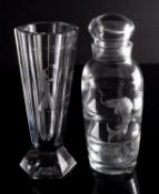 Two pieces of Kosta Boda glass,